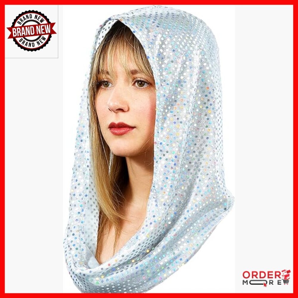 Sequin Unisex Rave Hood Festival Bandana Sparkly Headwear